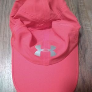 Running hat, pink, underarmour